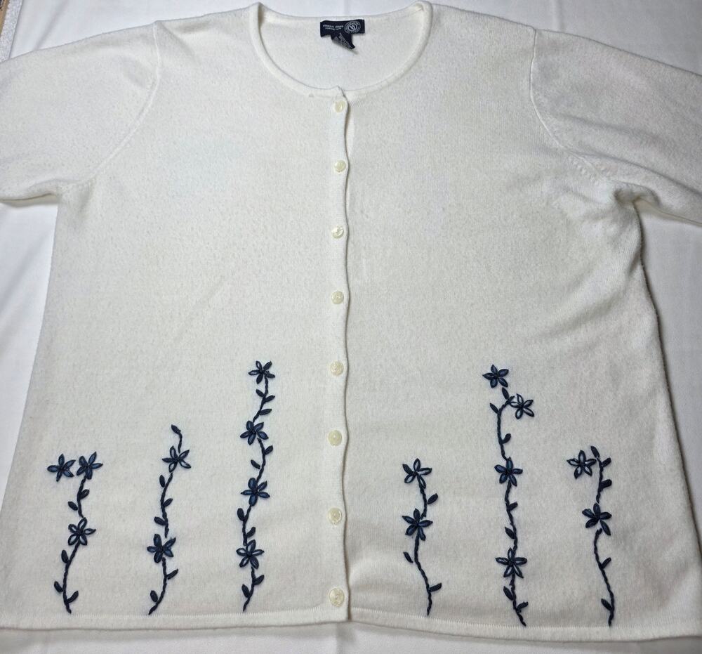 Vintage Venezia Jeans Clothing Co. embroidered cardigan sweater 18/20